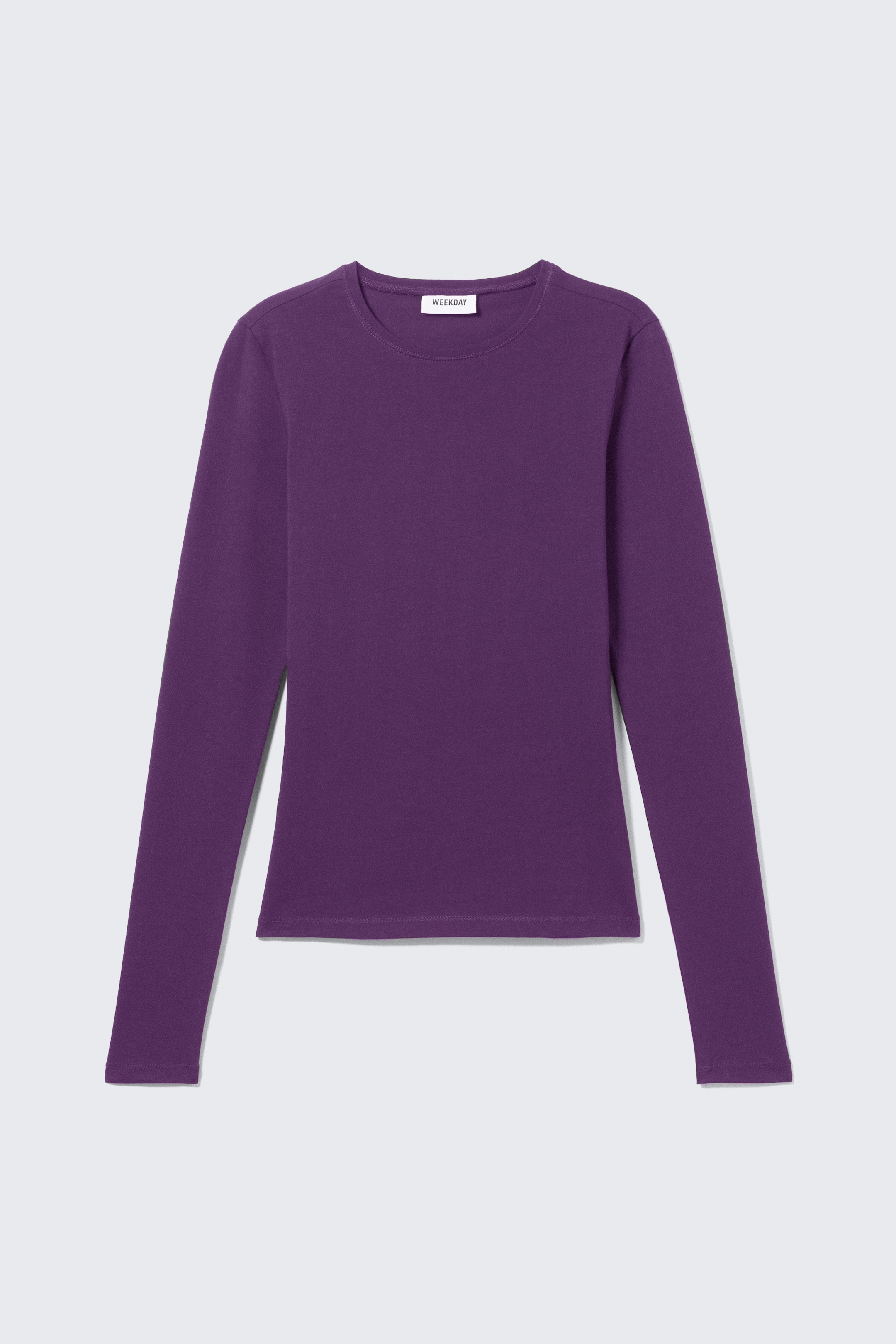 Se større billede: Langærmet slim fit - Dark Purple - DAME | H&M DK 1