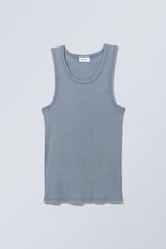 Gewassen blauw - Standaard tanktop - 0
