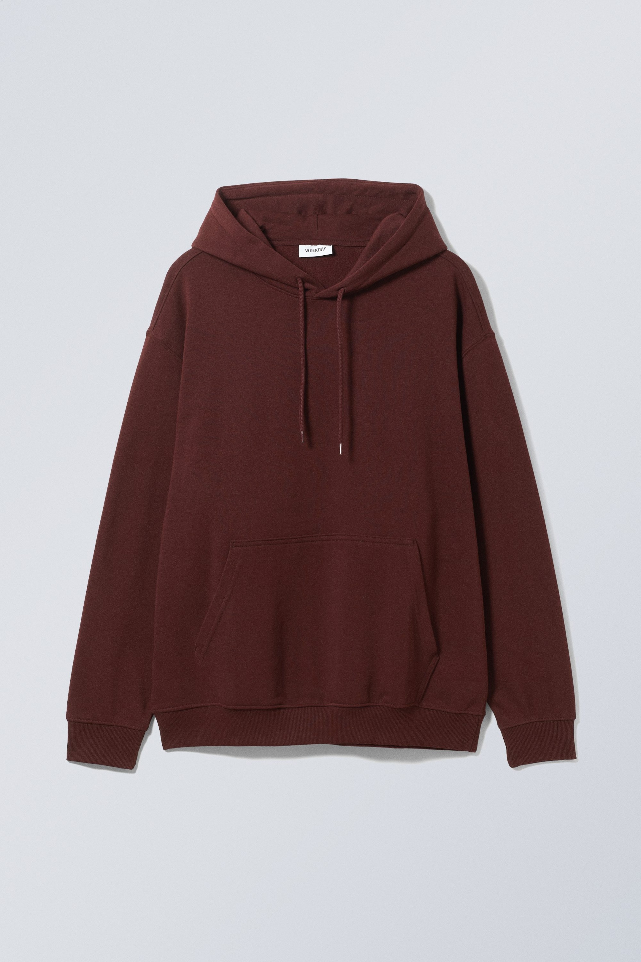 Burgundy - Oversized Midweight Hoodie - 0