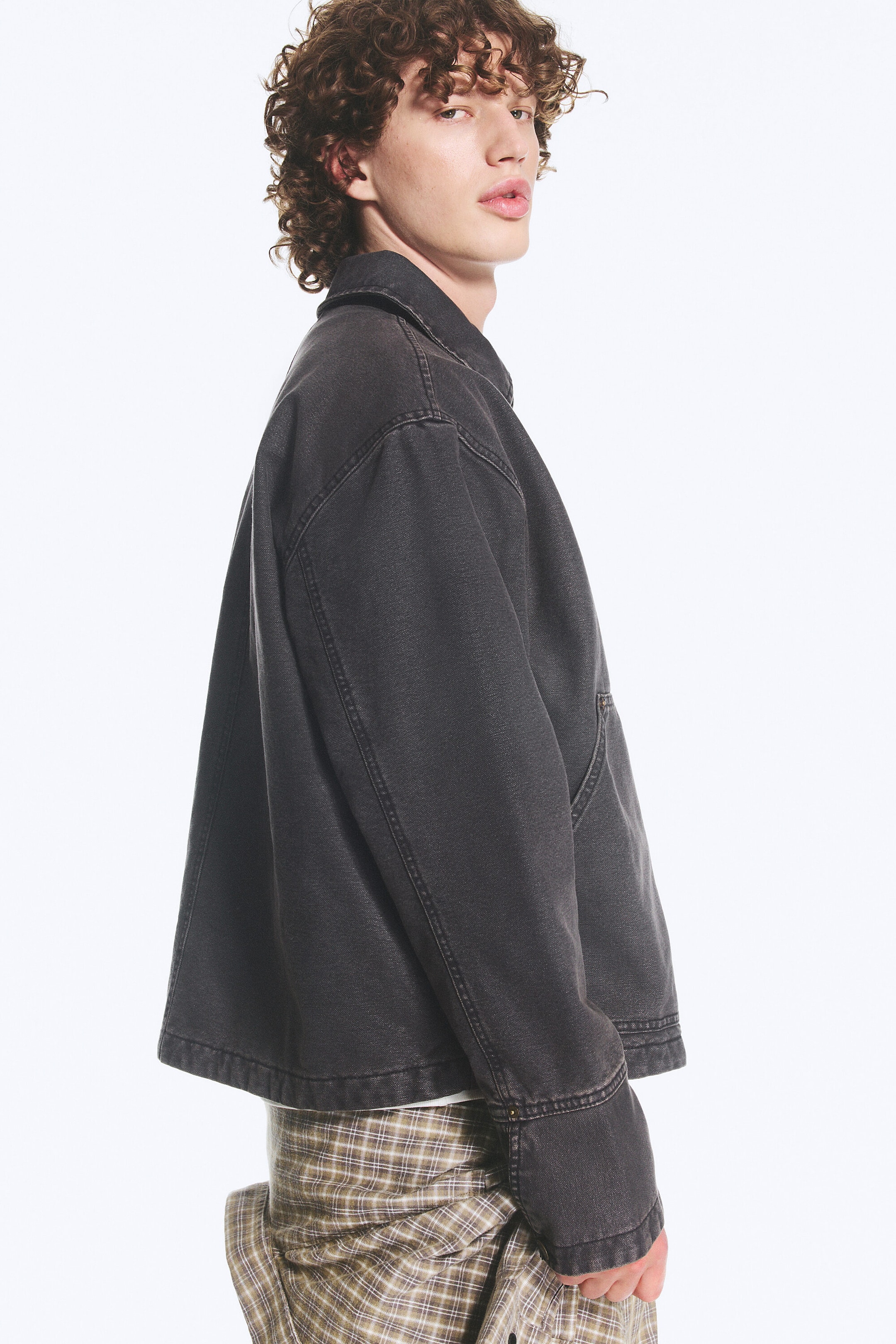 Noir délavé - Relaxed Washed Utility Jacket - 3