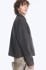 Noir délavé - Relaxed Washed Utility Jacket - 3