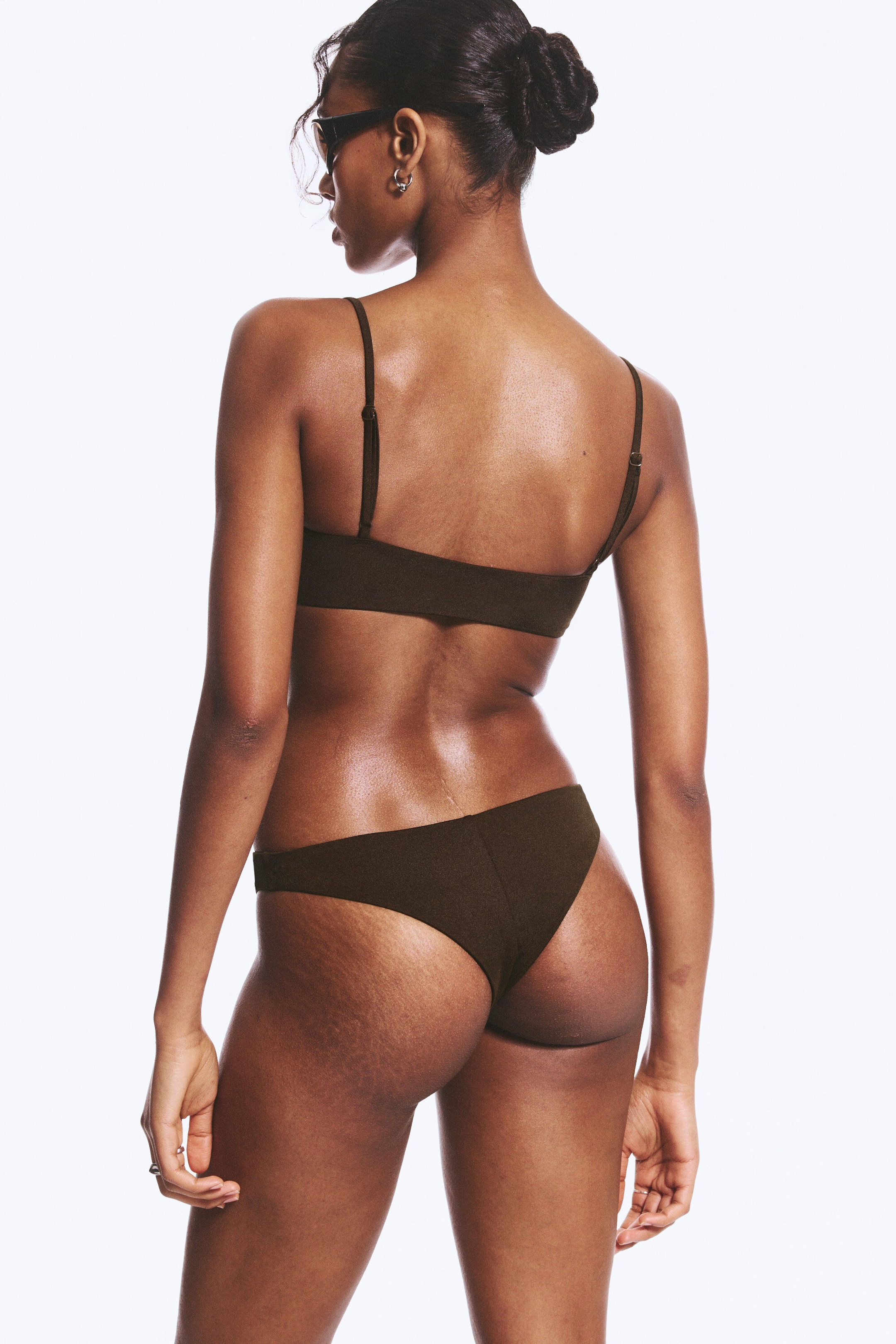 Marron foncé - Bas de bikini brésilien - 2