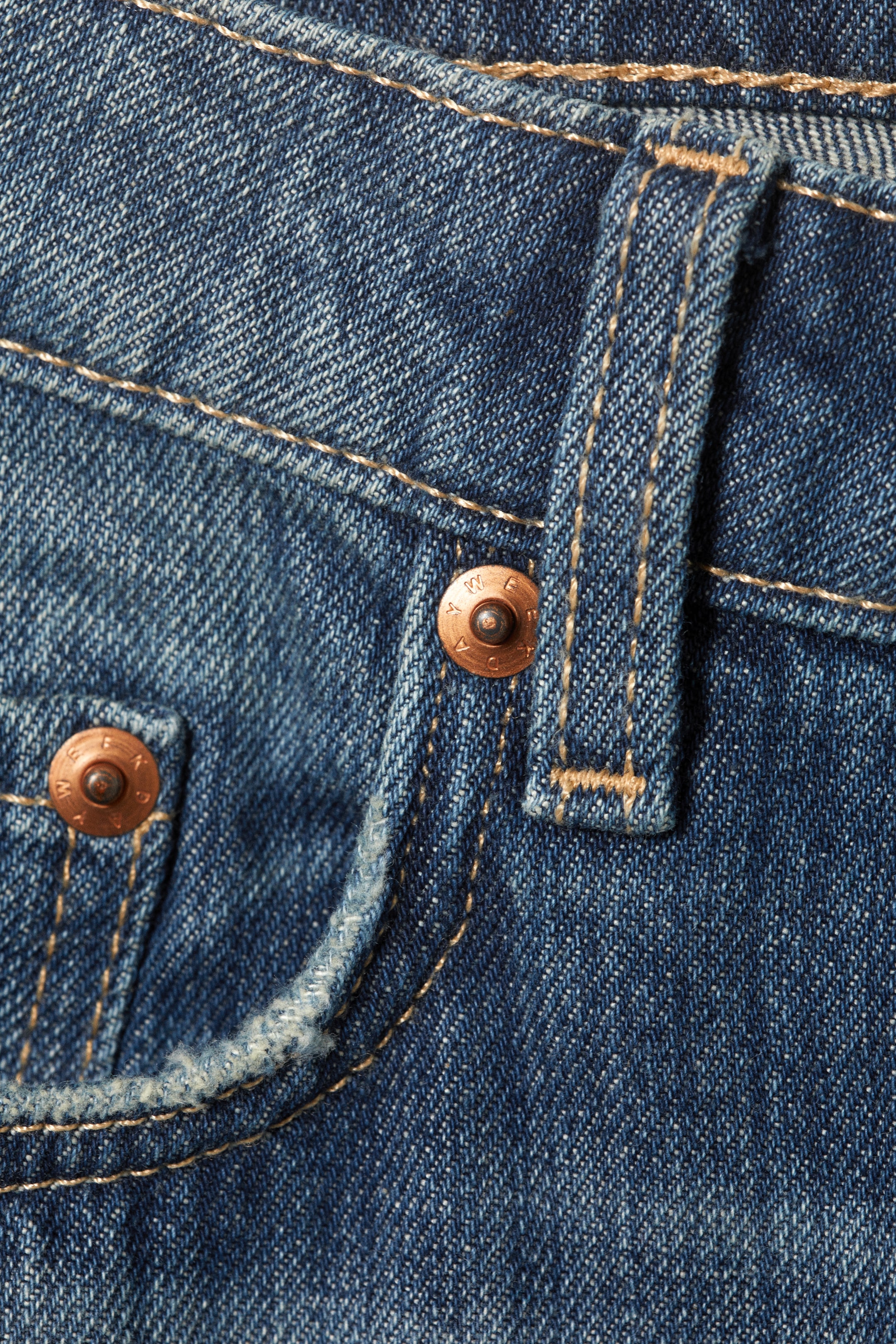 Grotere afbeelding bekijken: Arrow Low Rise Regular Straight Leg Jeans - Mine Blue - Medium Blue - DAMES | H&M BE 7