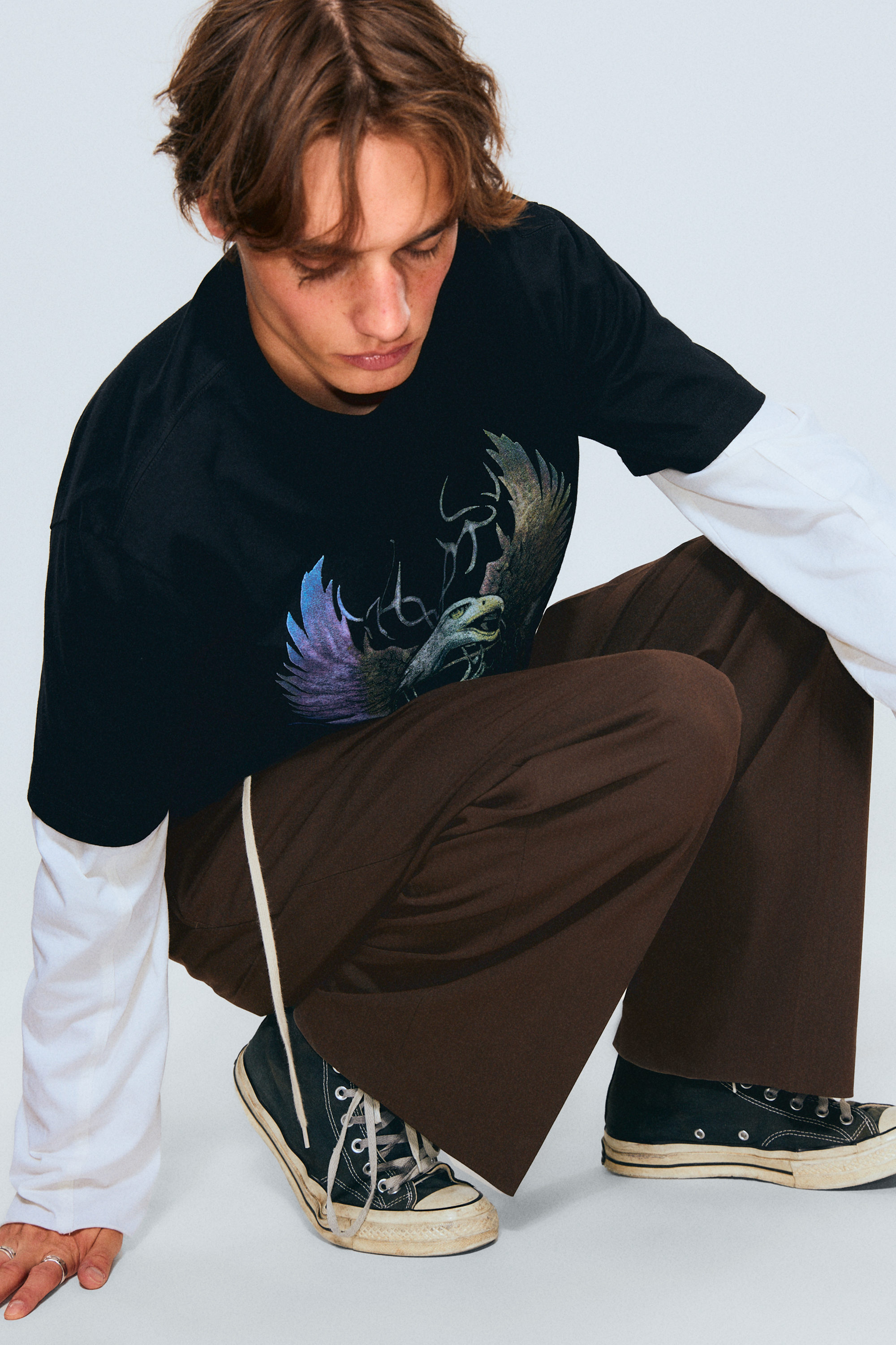 Dark Brown - Uno Loose Suit Trousers - 2