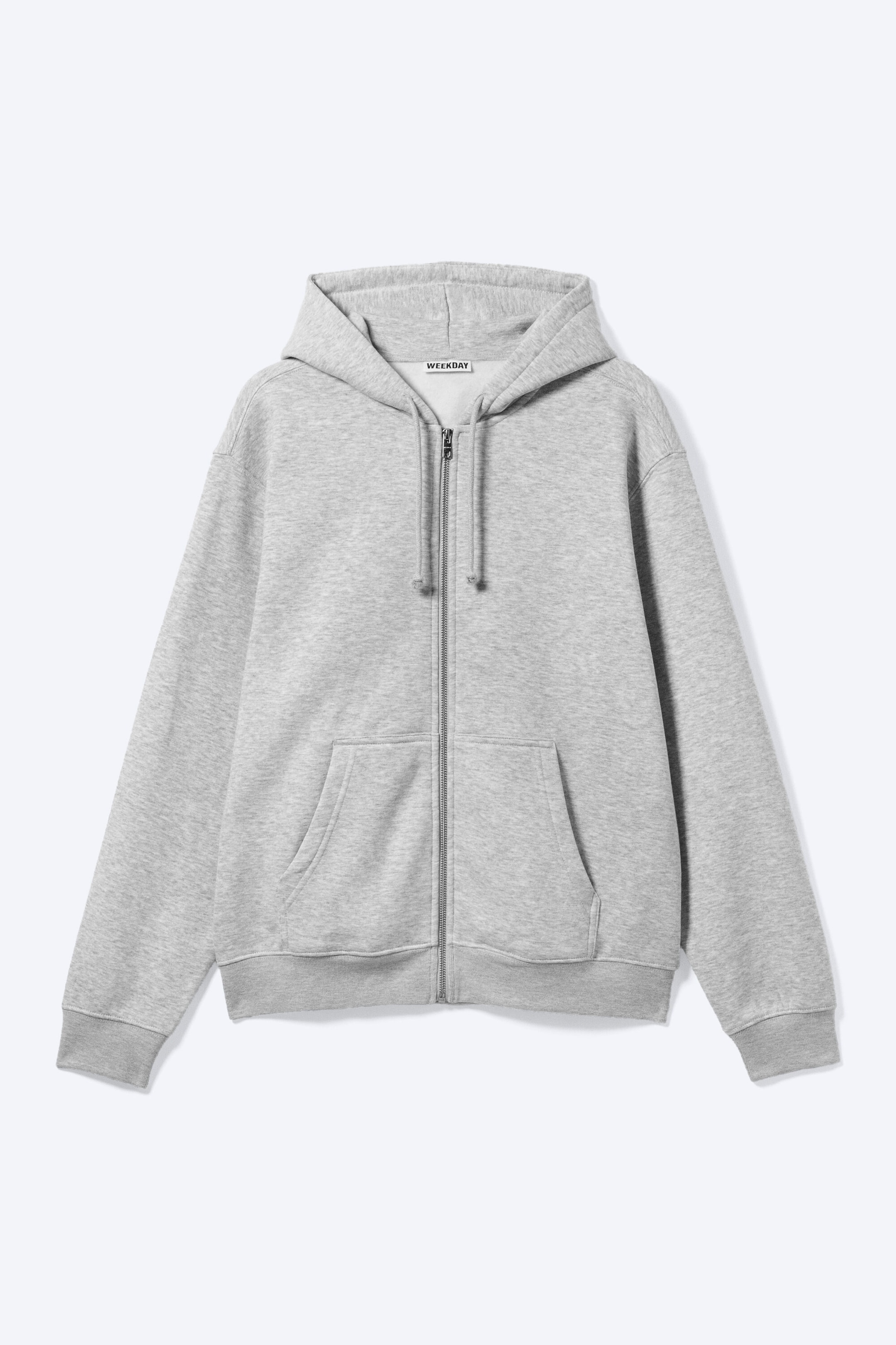 Hellgrau meliert - Klassischer Zip-Hoodie - 4