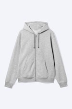 Hellgrau meliert - Klassischer Zip-Hoodie - 4