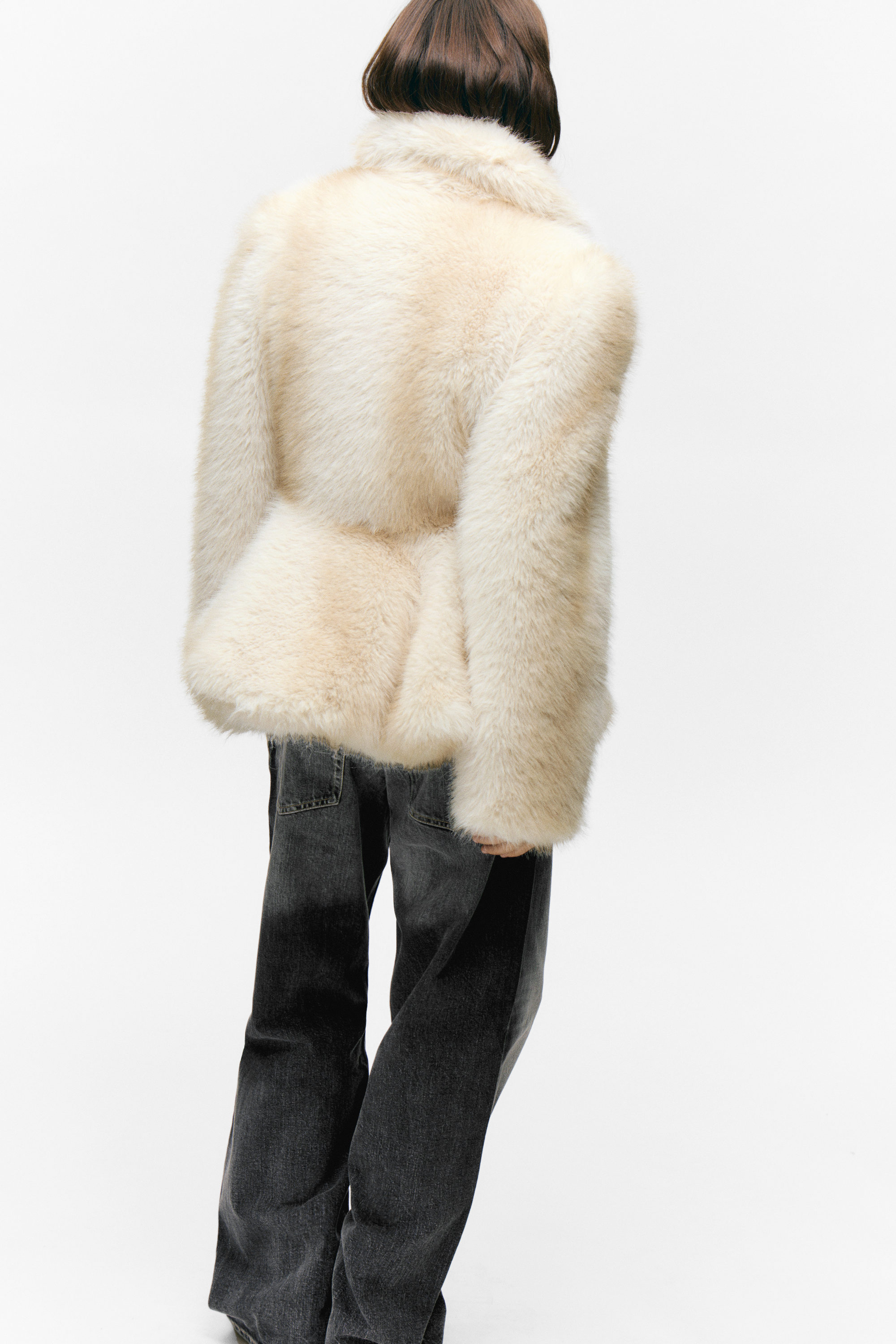 Off-white - Peplumjacka i fuskpäls - 6