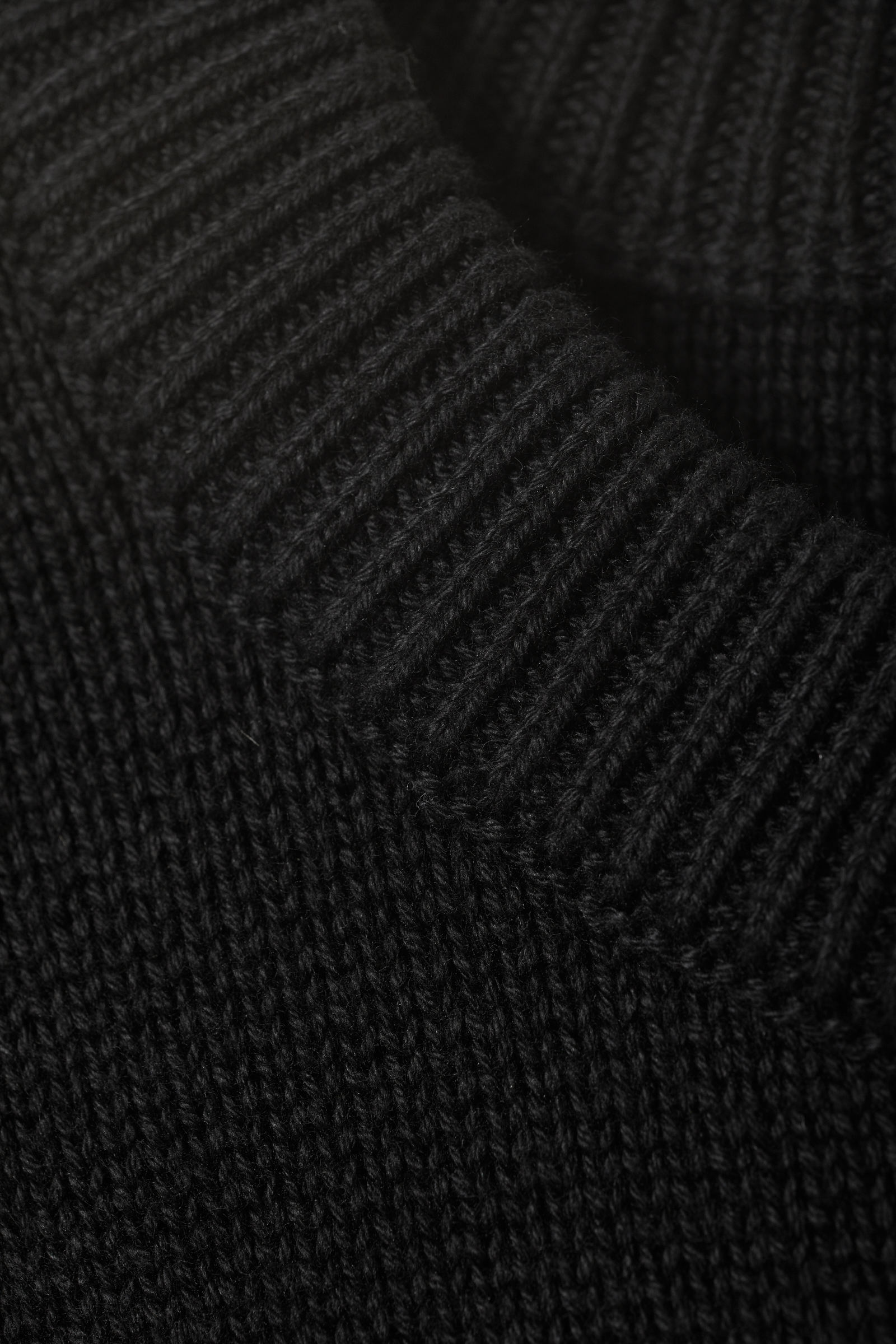 regular knitted cotton sweater - Black | Weekday NO