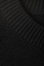 Black - Regular Knitted Cotton Sweater - 4