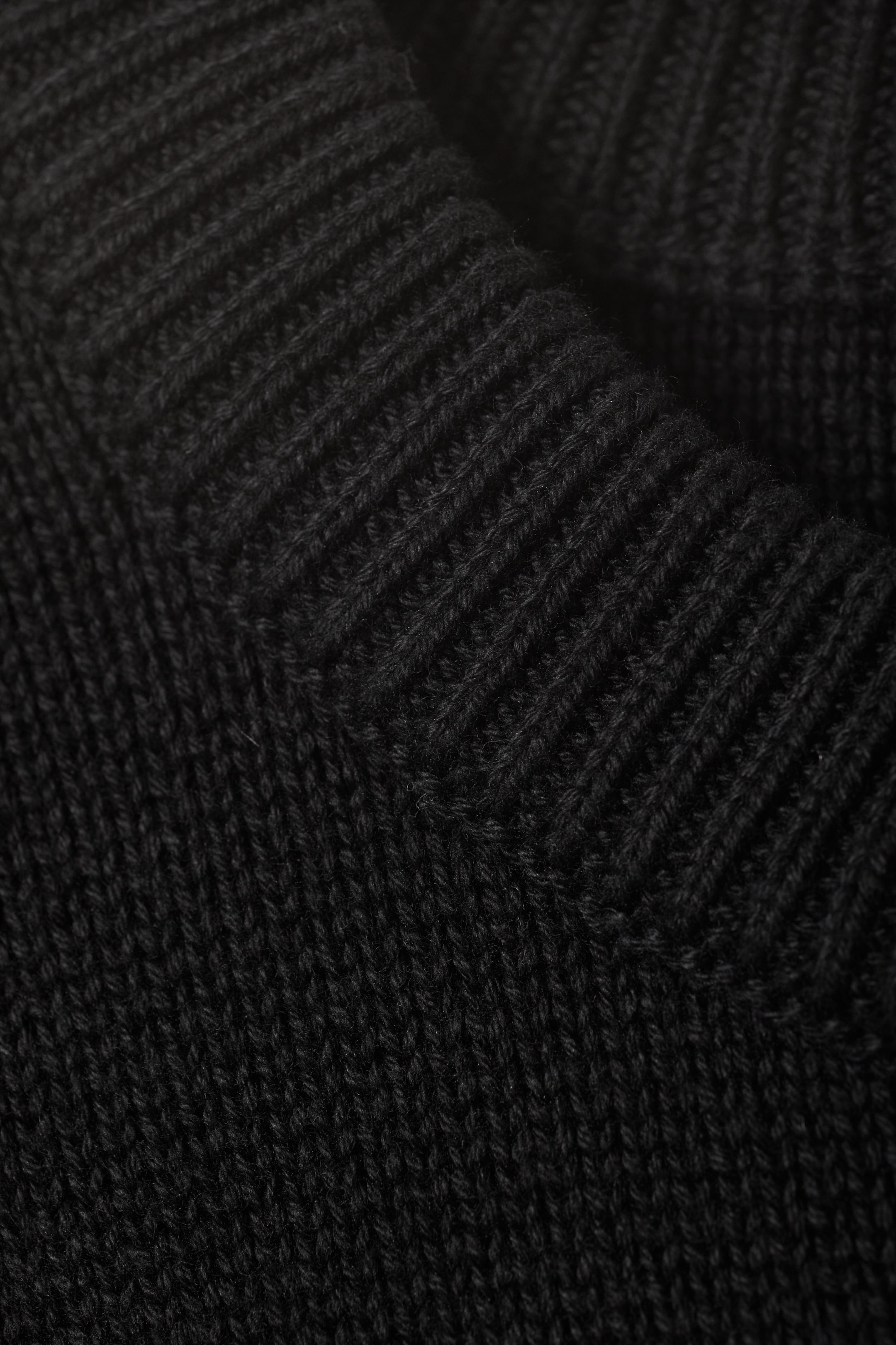 Schwarz - Baumwoll-Strickpullover mit normaler Passform - 5