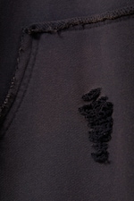 Dark Blue - Distressed Cotton Terry Sweatpants - 8