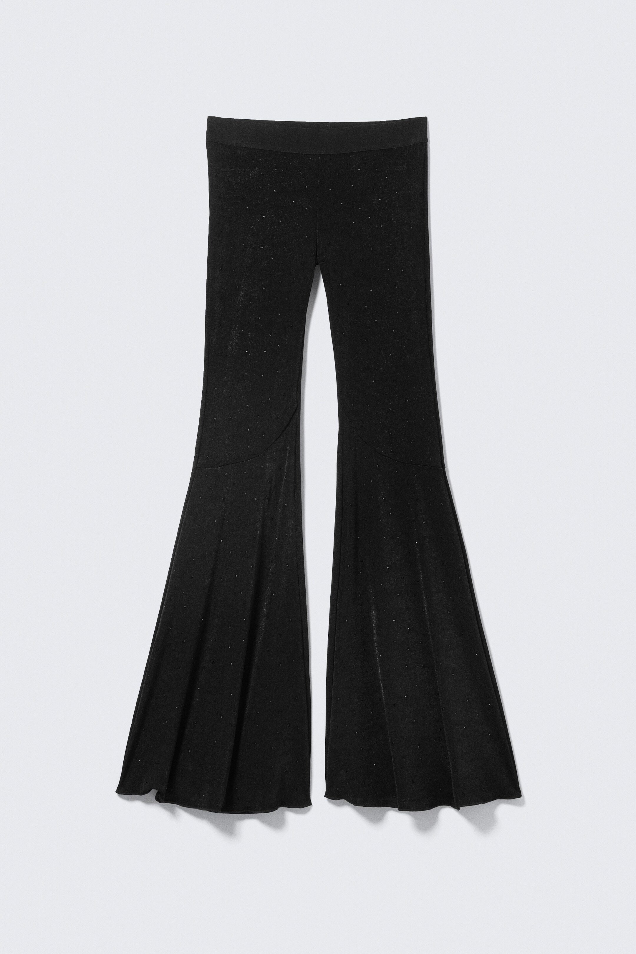 Größeres Bild ansehen: Schlaghose mit Strasssteinen - Schwarz - Strasssteine - Ladies | H&M DE 1