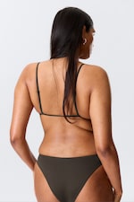 Dark Brown - Triangle Bikini Top - 2