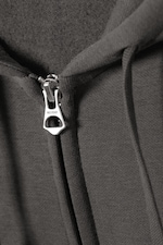 Off Black - Boxy Midweight Zip Hoodie - 1