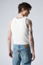 Weiß - Geripptes Tanktop Matheus - 2