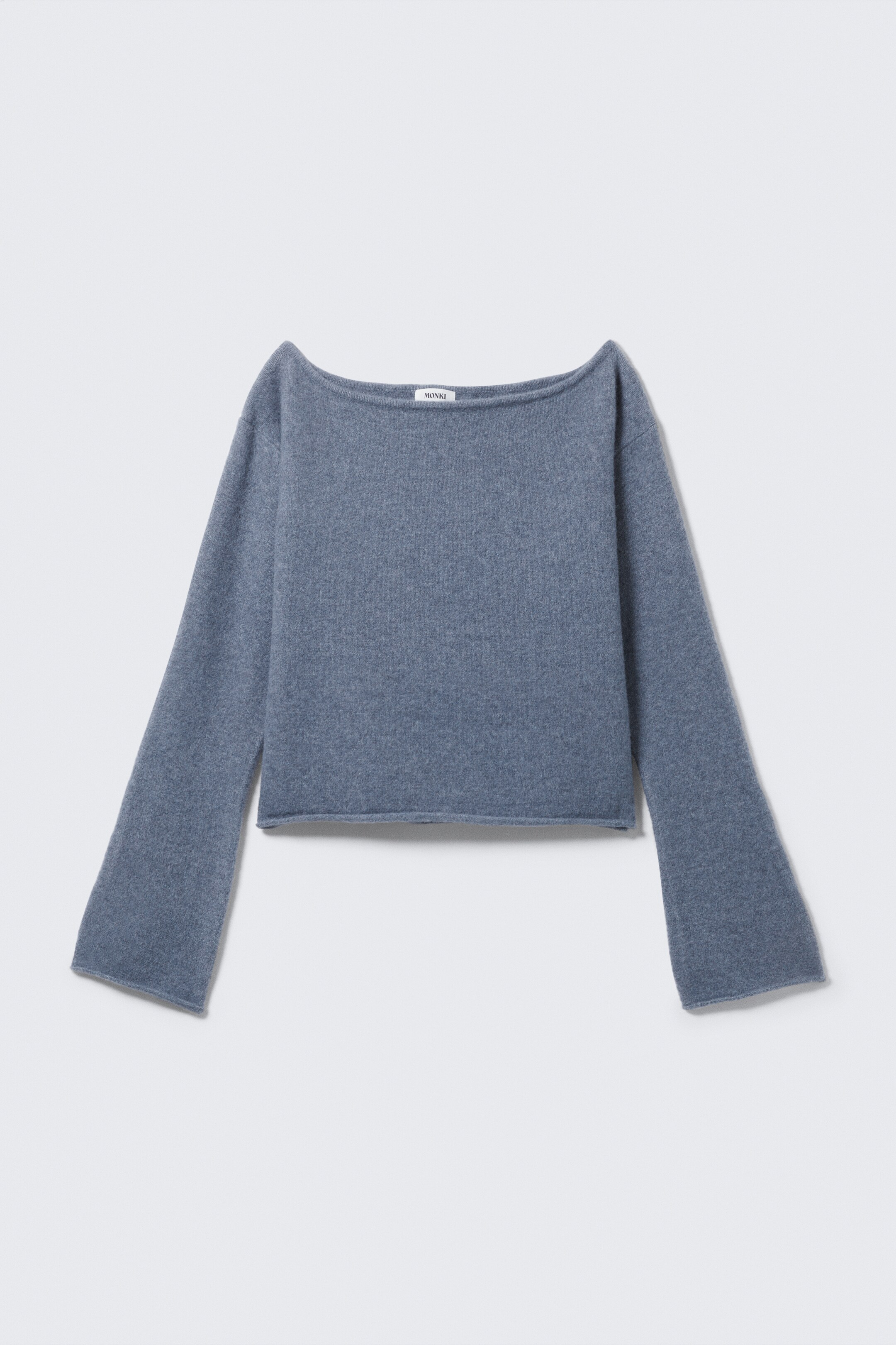 Ingrandisci l'immagine: Soft Knit Boat-Neck Sweater - Dusty Blue - DONNA | H&M CH 4