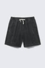 Schwarz - Entspannte Cord-Shorts mit Kordelzug - 4