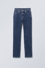Edles Blau - Smooth High Waisted Slim Jeans - 0