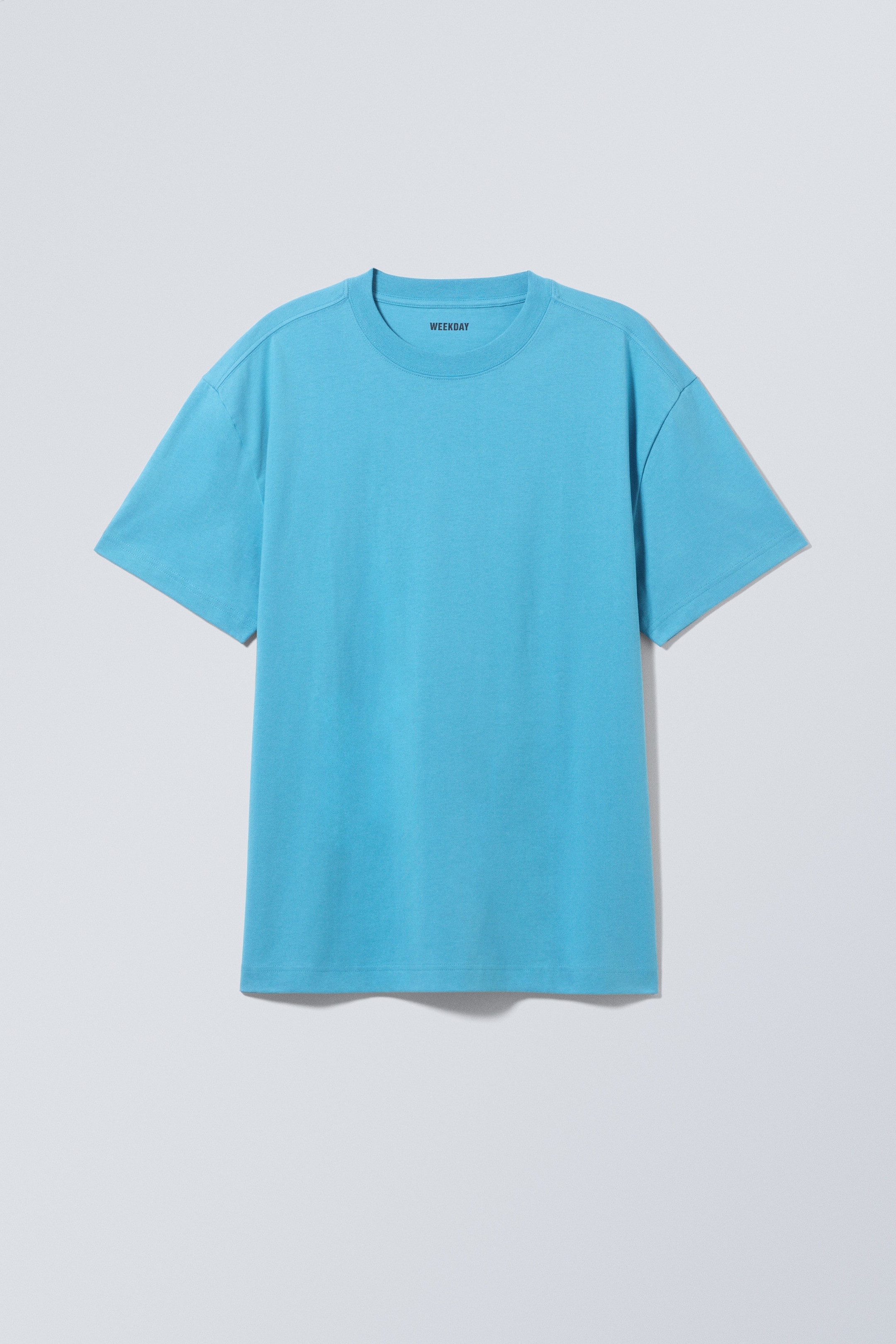 Hellblau - Schweres Oversized-T-Shirt - 0