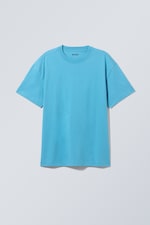 Hellblau - Schweres Oversized-T-Shirt - 0