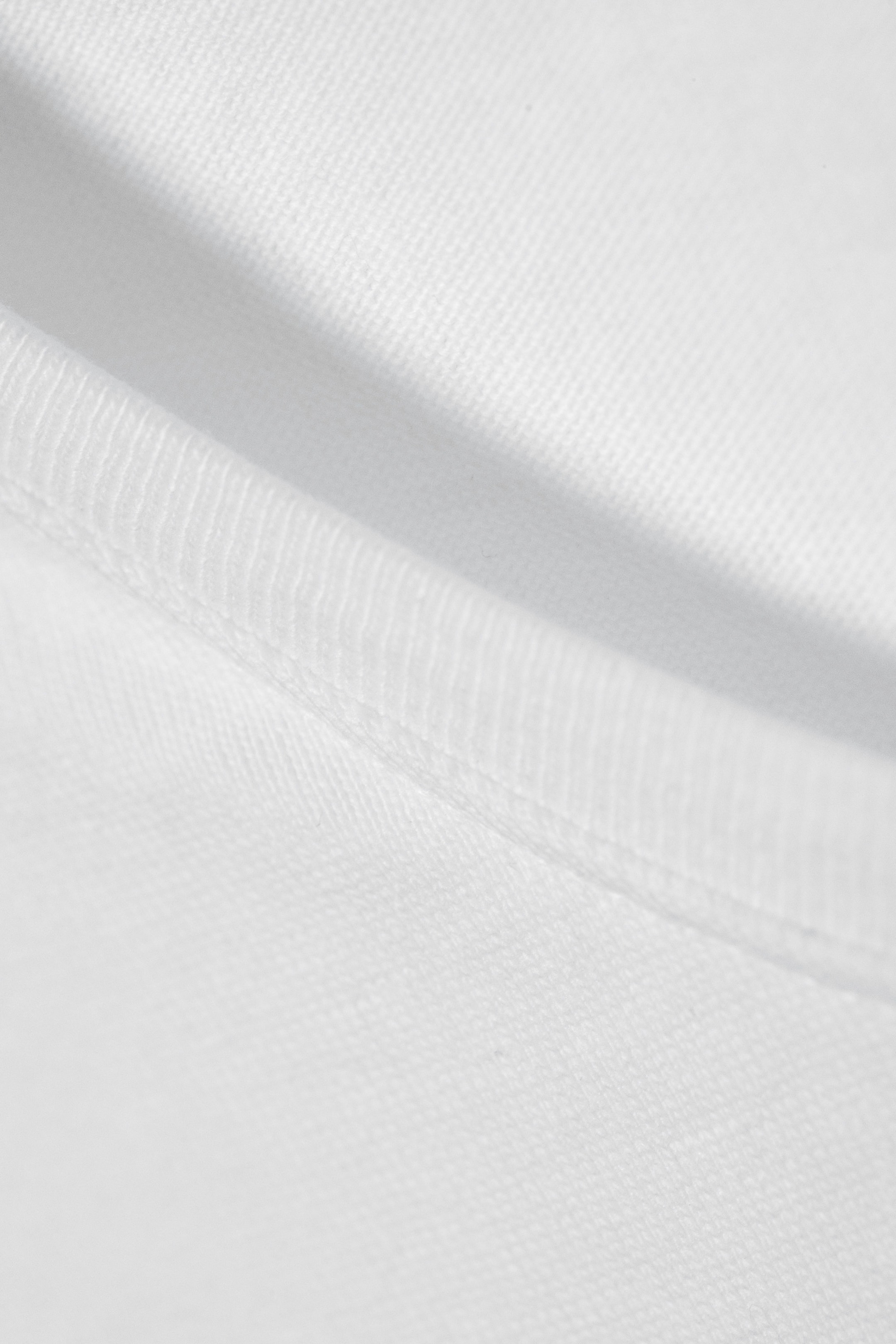 White - Slim Long-Sleeved Cotton Top - 4