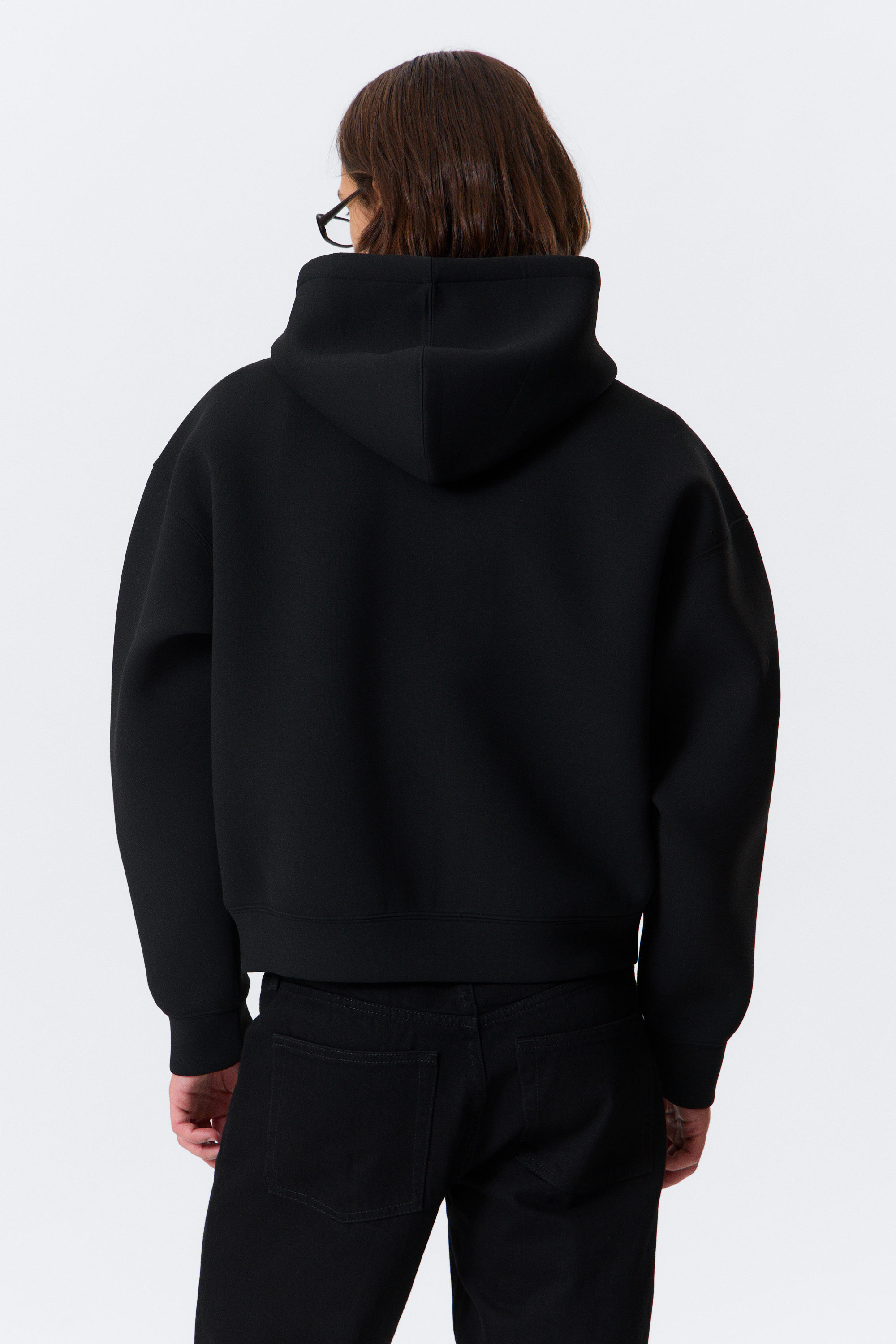 simon scuba zip hoodie - Black | Weekday CH