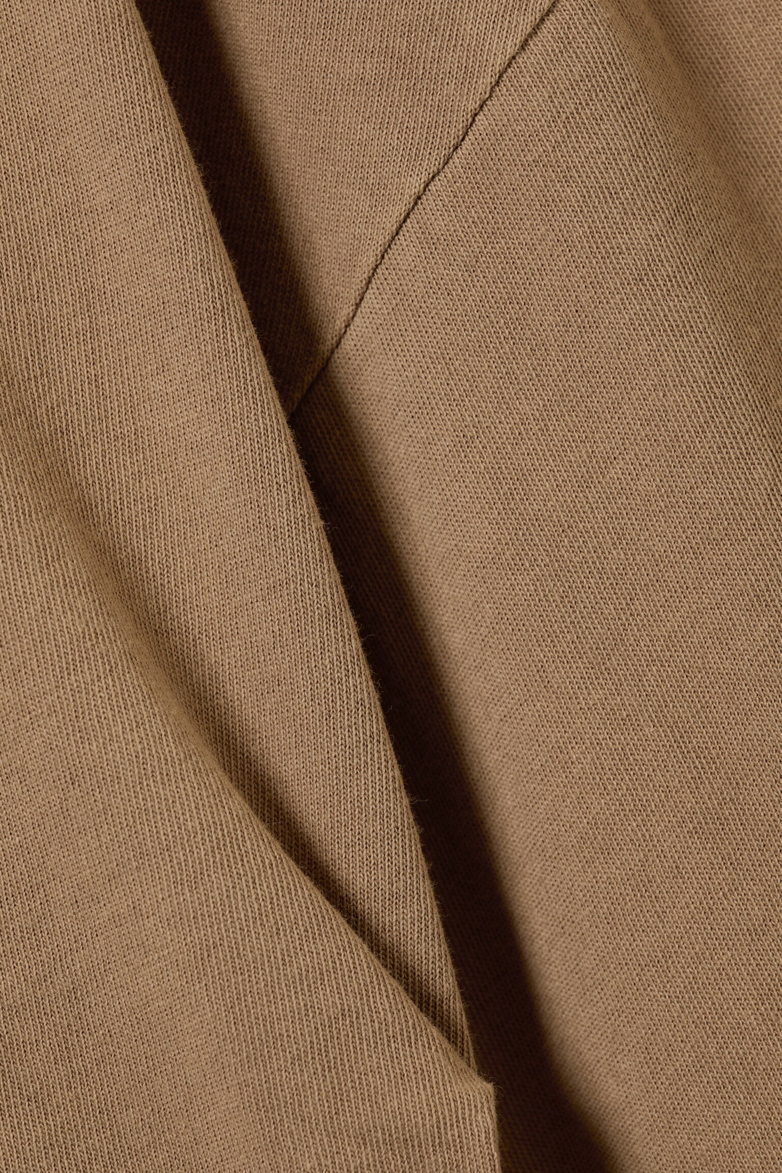 Langarmtop mit Raffungen - Dunkelbeige/Hellgrau meliert - 6