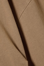 Mörkbeige - Pleated Long-Sleeved Top - 6