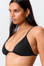 Black - Racerback Triangle Bikini Top - 1