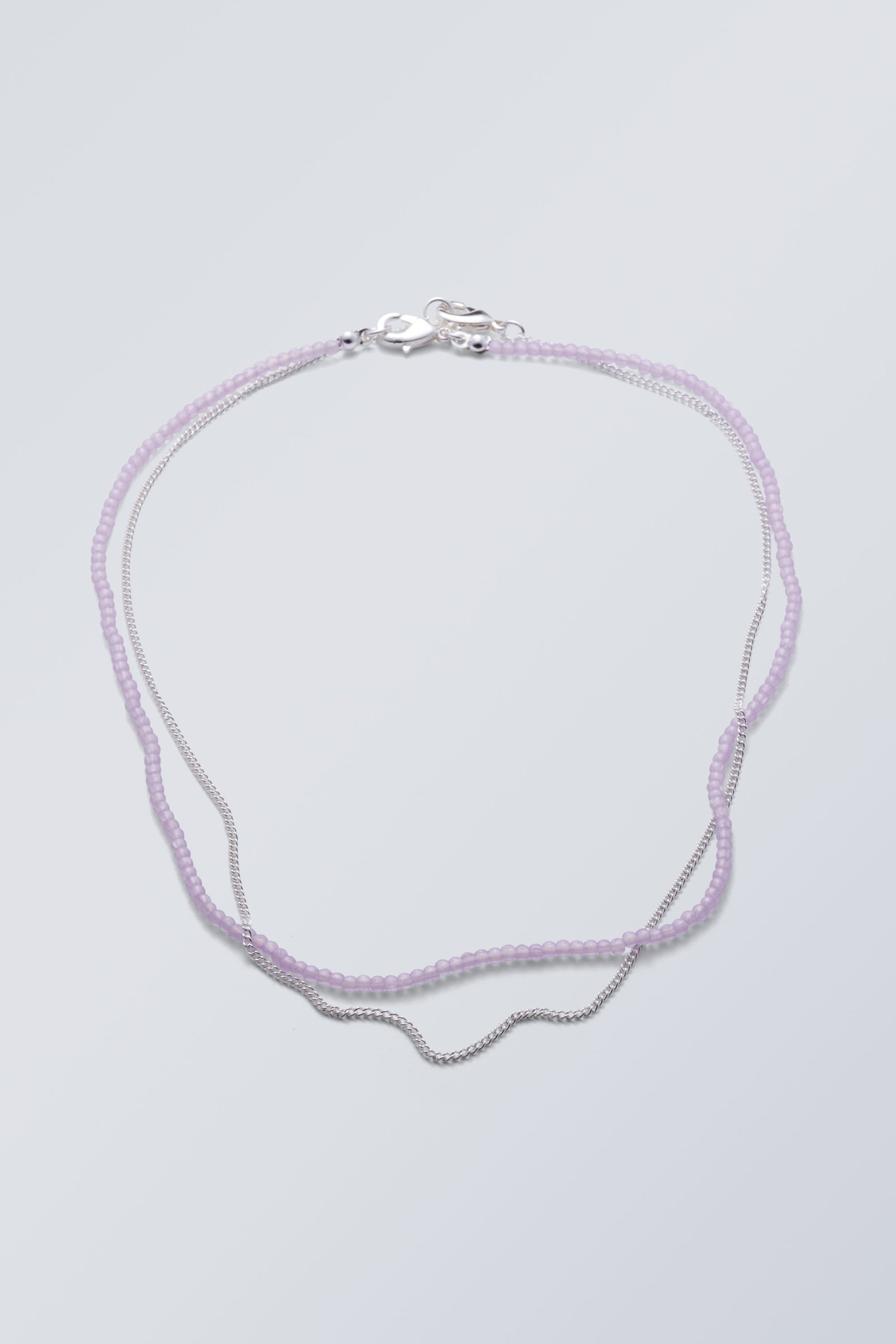 Pink / Silver - Pau Necklace Set - 0