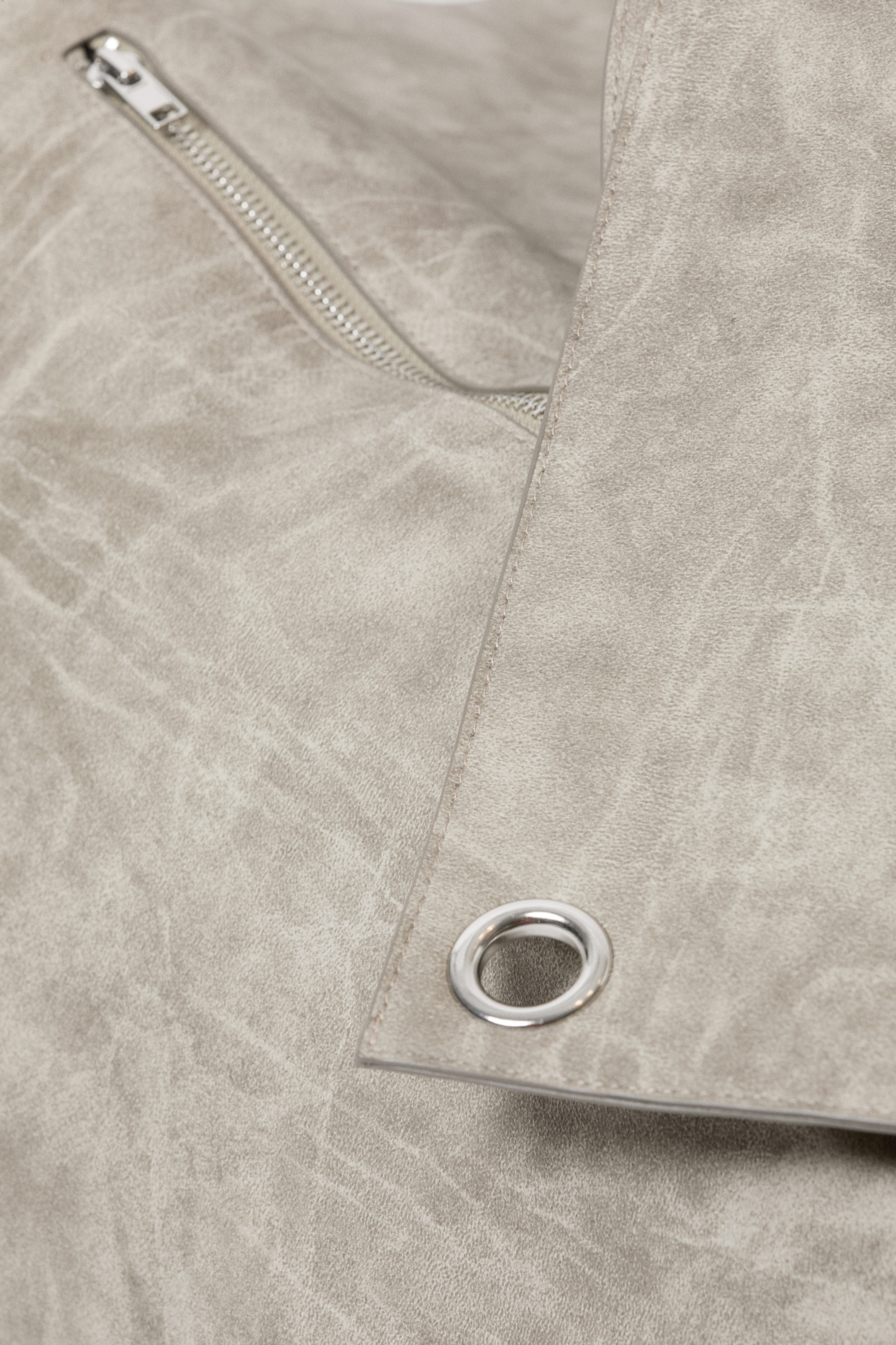 Light Dusty Mole - Large Faux Leather Clutch Bag - 2