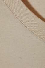 Oat Melange - Oversized Linen Mix T-Shirt - 1