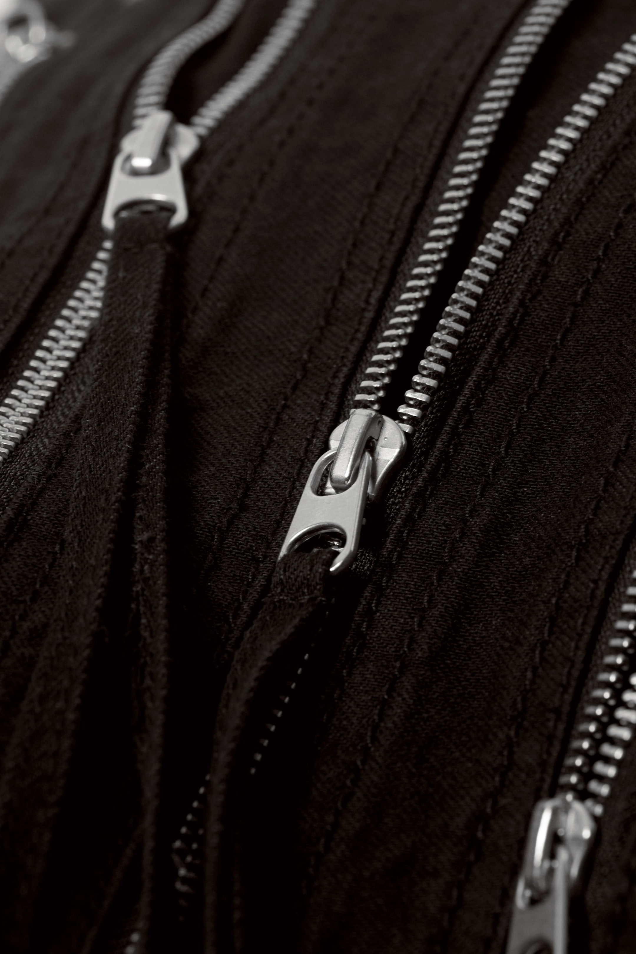 Svart - Jeansväska med dragkedjor - 3