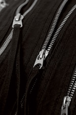 Svart - Jeansväska med dragkedjor - 3