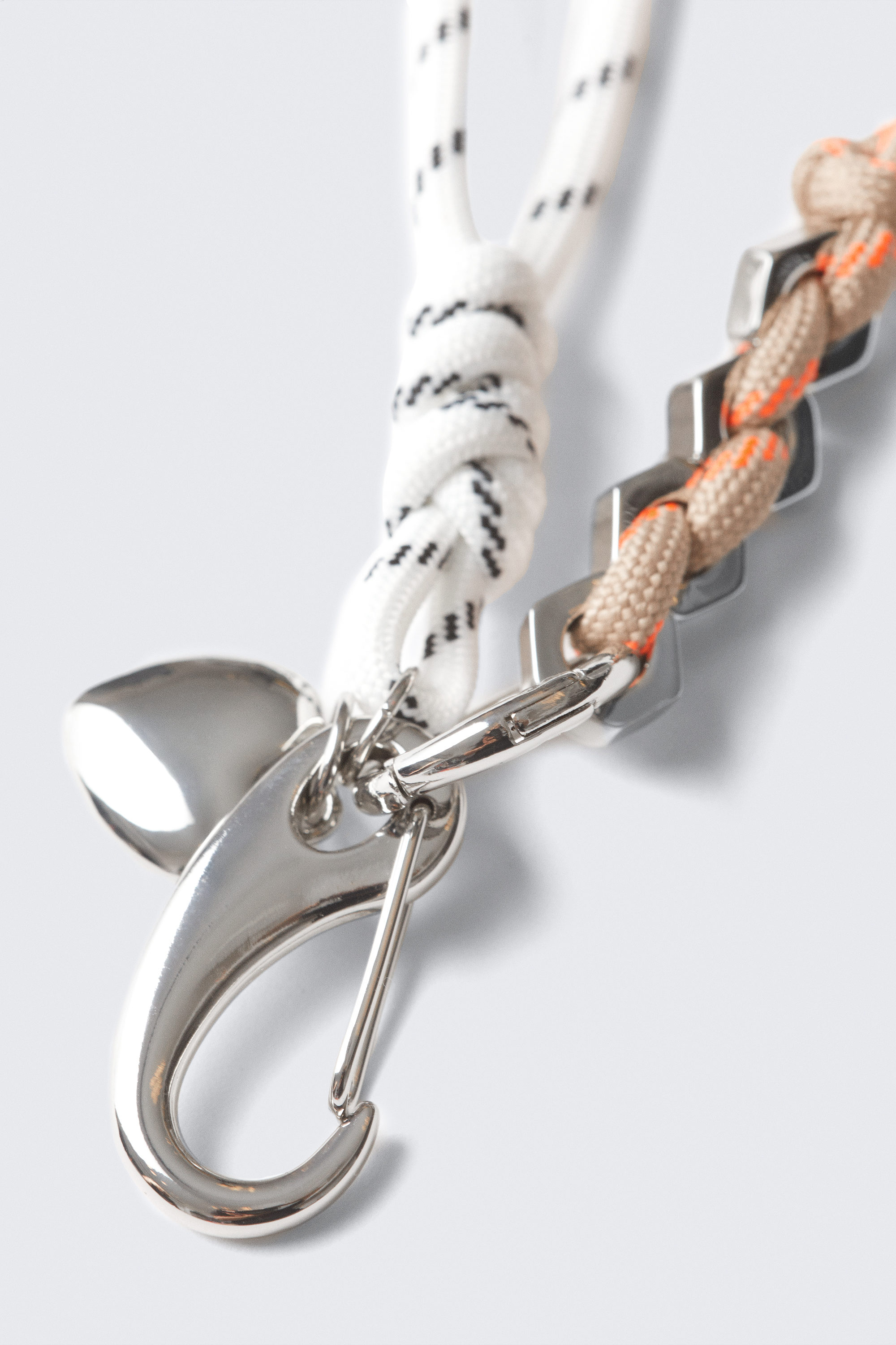 White/Beige String - Multi-Charm Keyring - 2