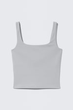 Light Dusty Grey - Cropped Sports Top - 4