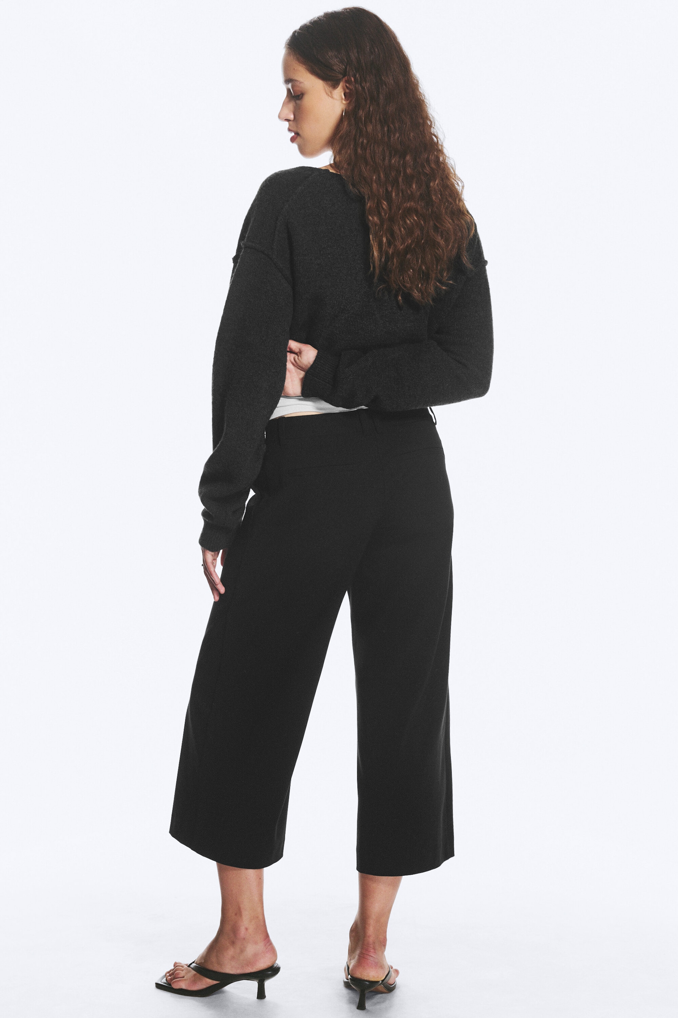 Svart - Kort dressbukse - 3