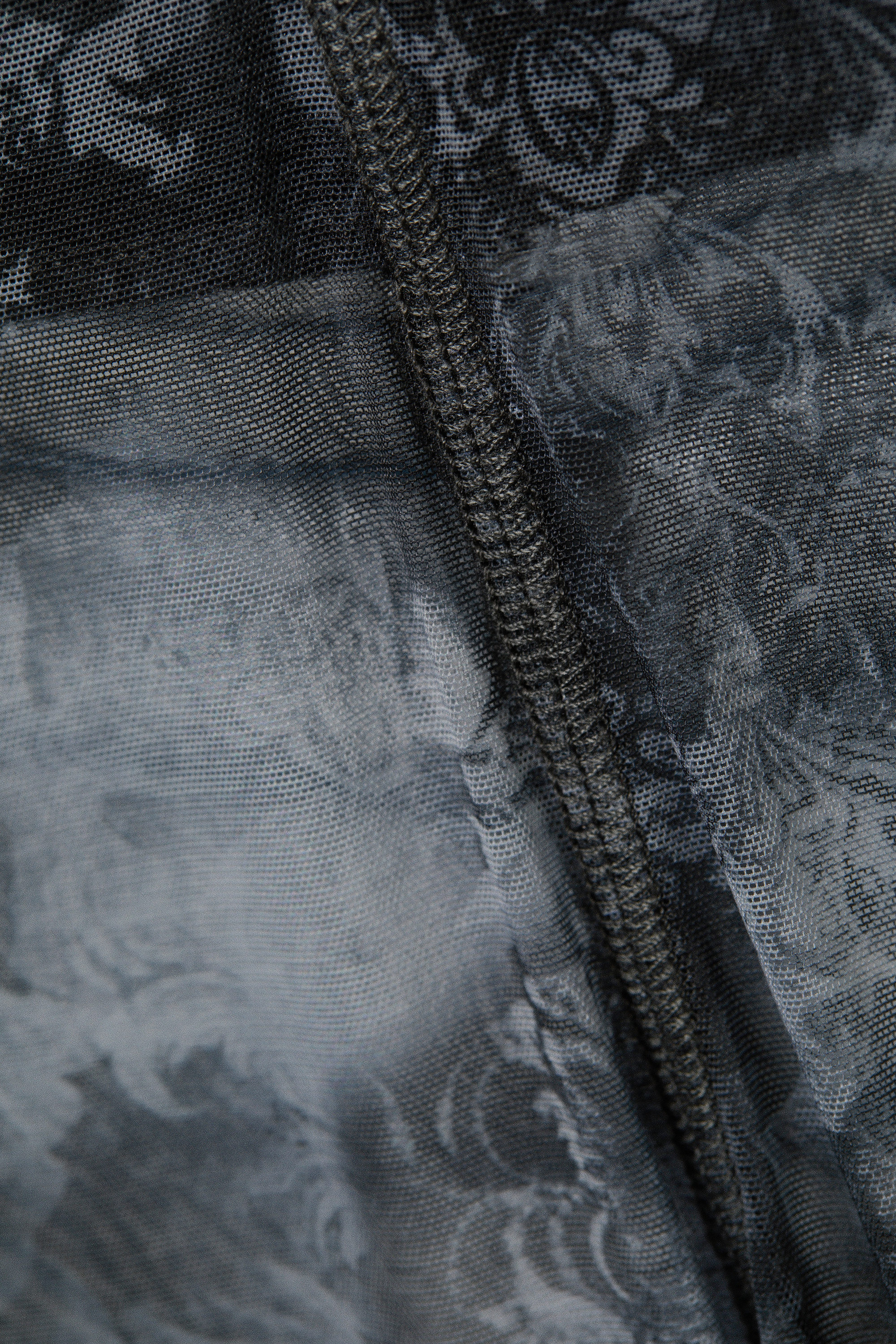 Black Baroque Print - Printed Mesh Leggings - 3