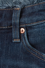 Summit Blue - Dark Blue - Katsumi Low Rise Frayed Flared Leg Jeans - 11