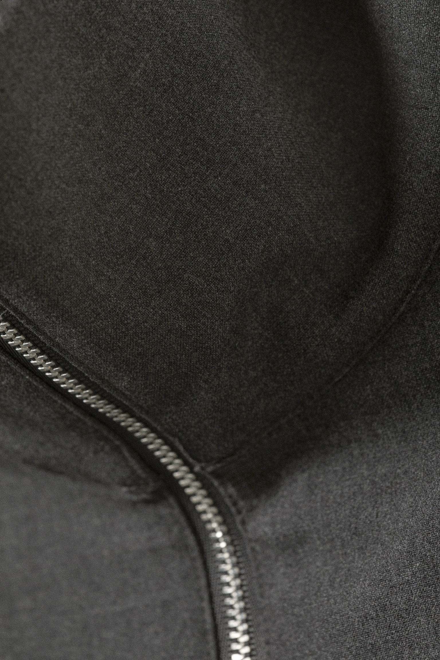 Chemise zippée ajustée à manches longues - Gris foncé chiné/Noir rayé - 2