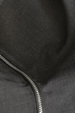 Dark Grey Melange - Slim Long-Sleeved Zip Shirt - 1