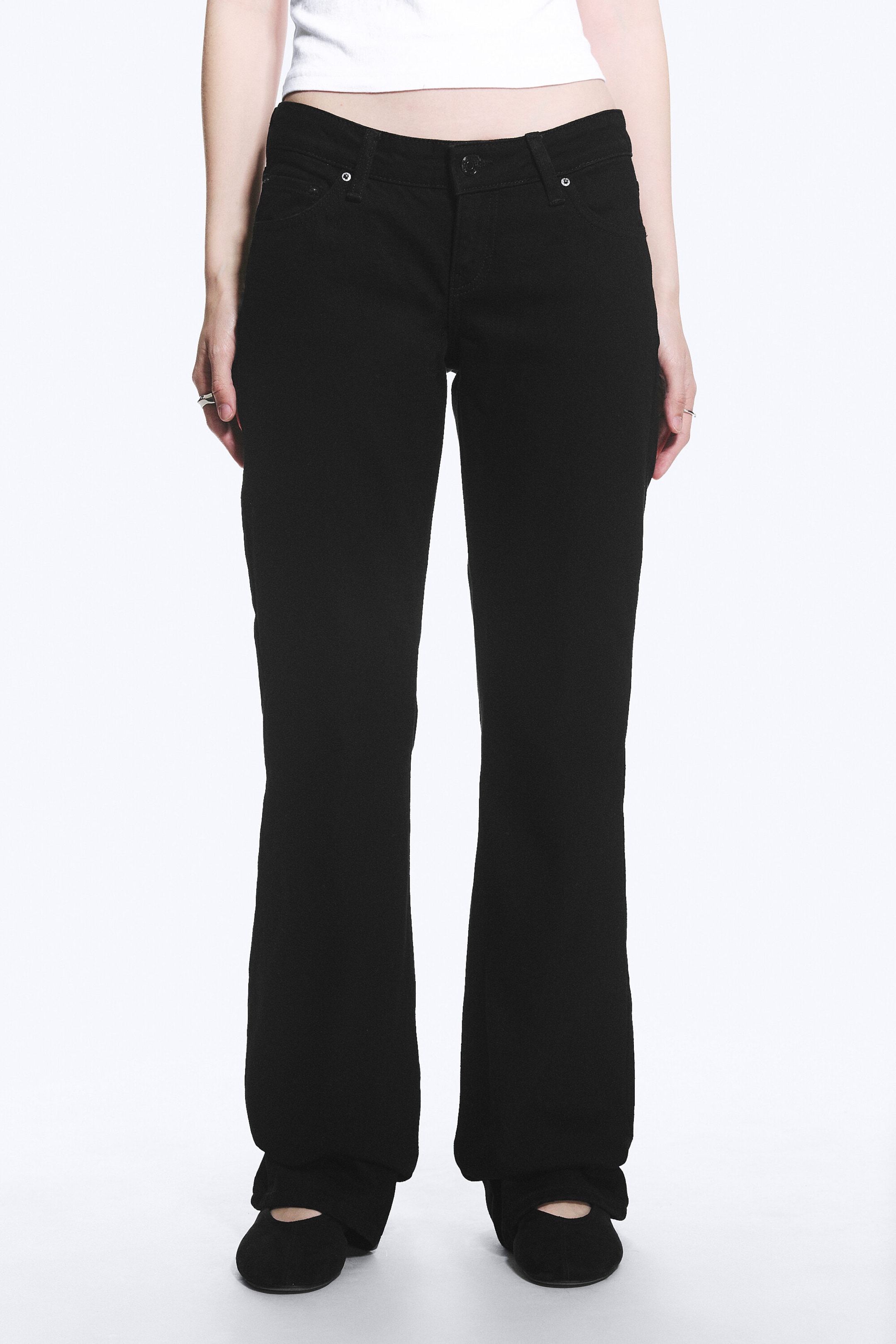 Black Rinse - Black - Nova Low Rise Slim Bootcut Leg Jeans - 2