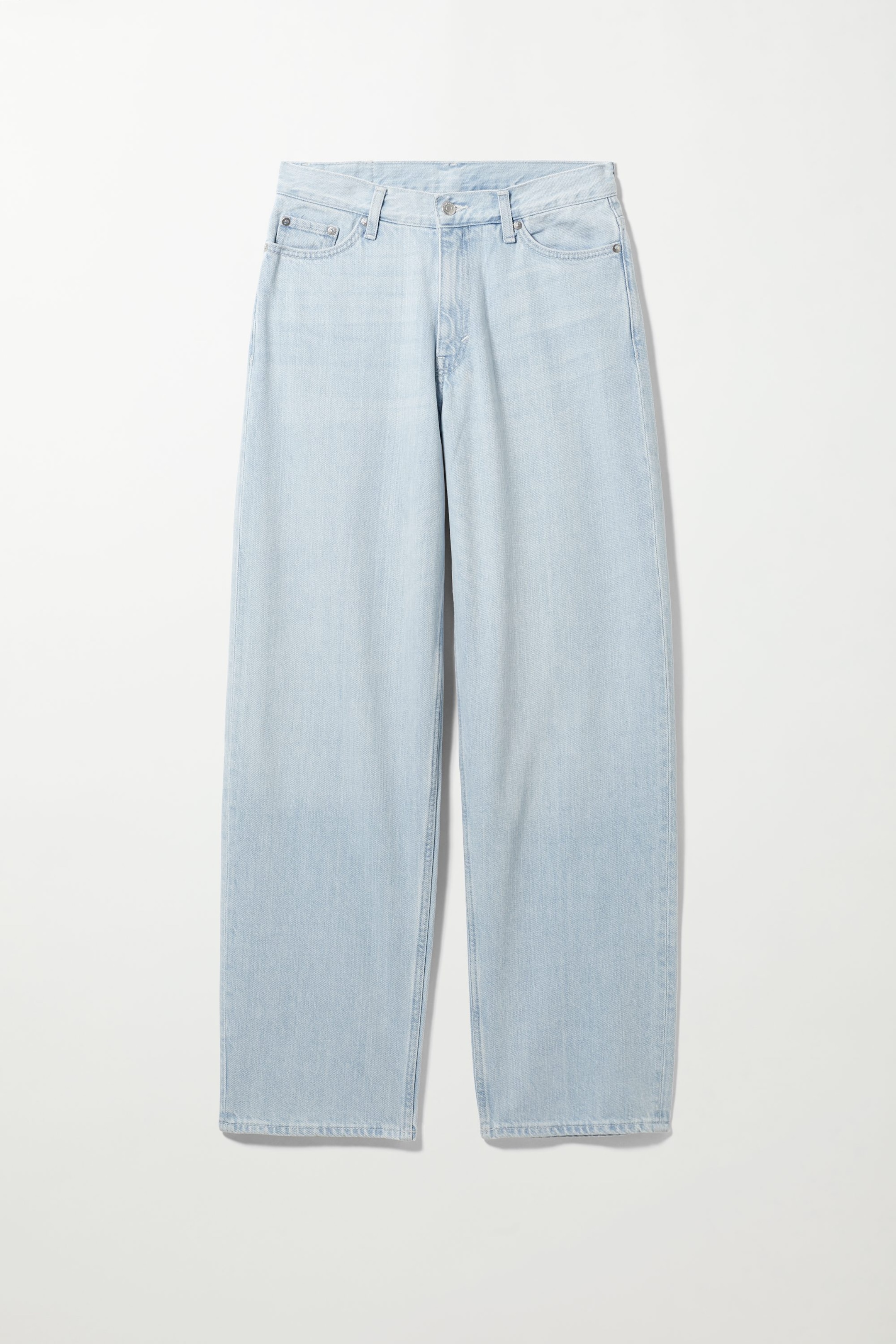 00s Blue - Rail Mid Rise Loose Wide Jeans - 0