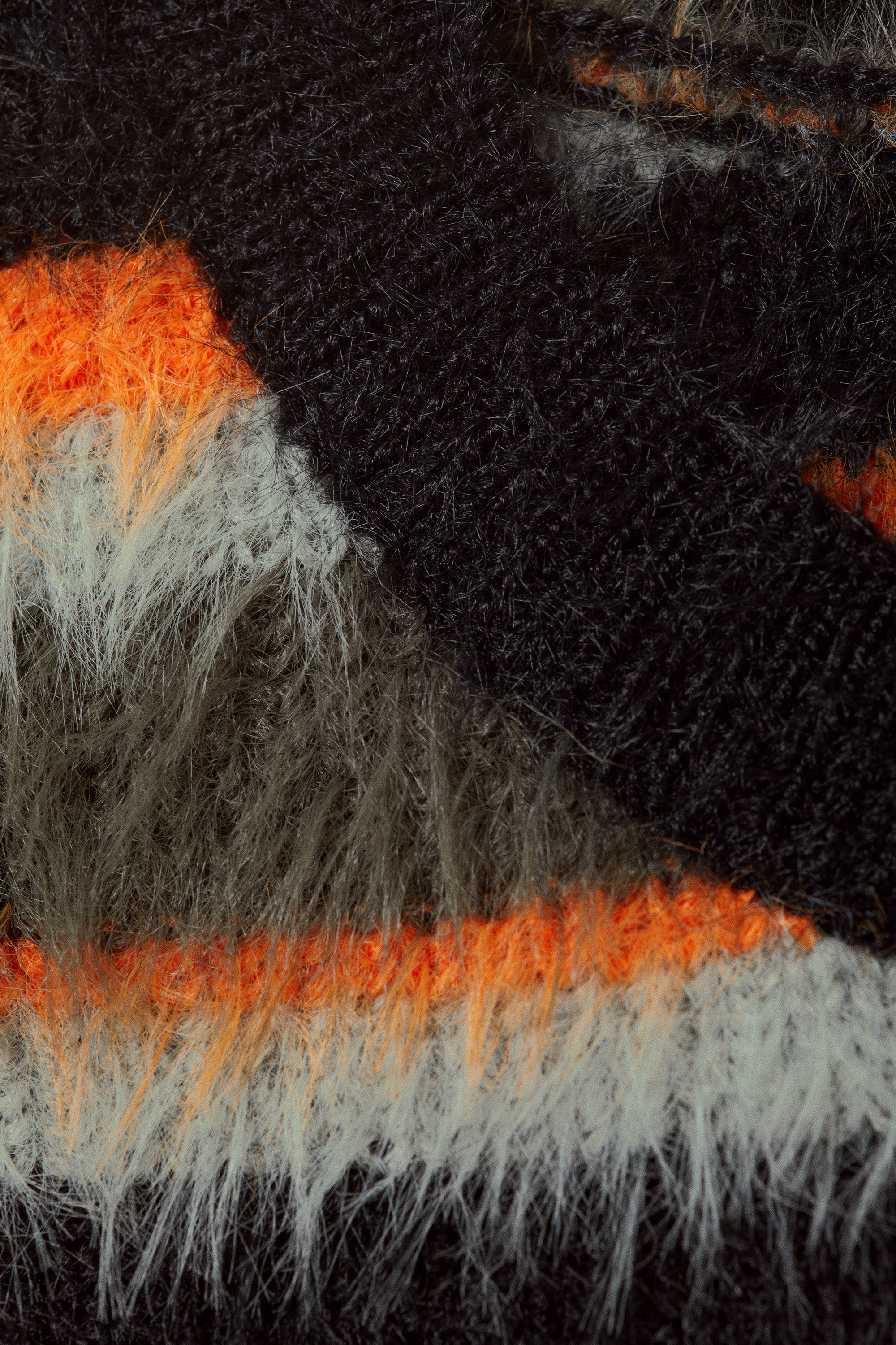 Multicoloured Striped - Striped Hairy Knit Vest - 5