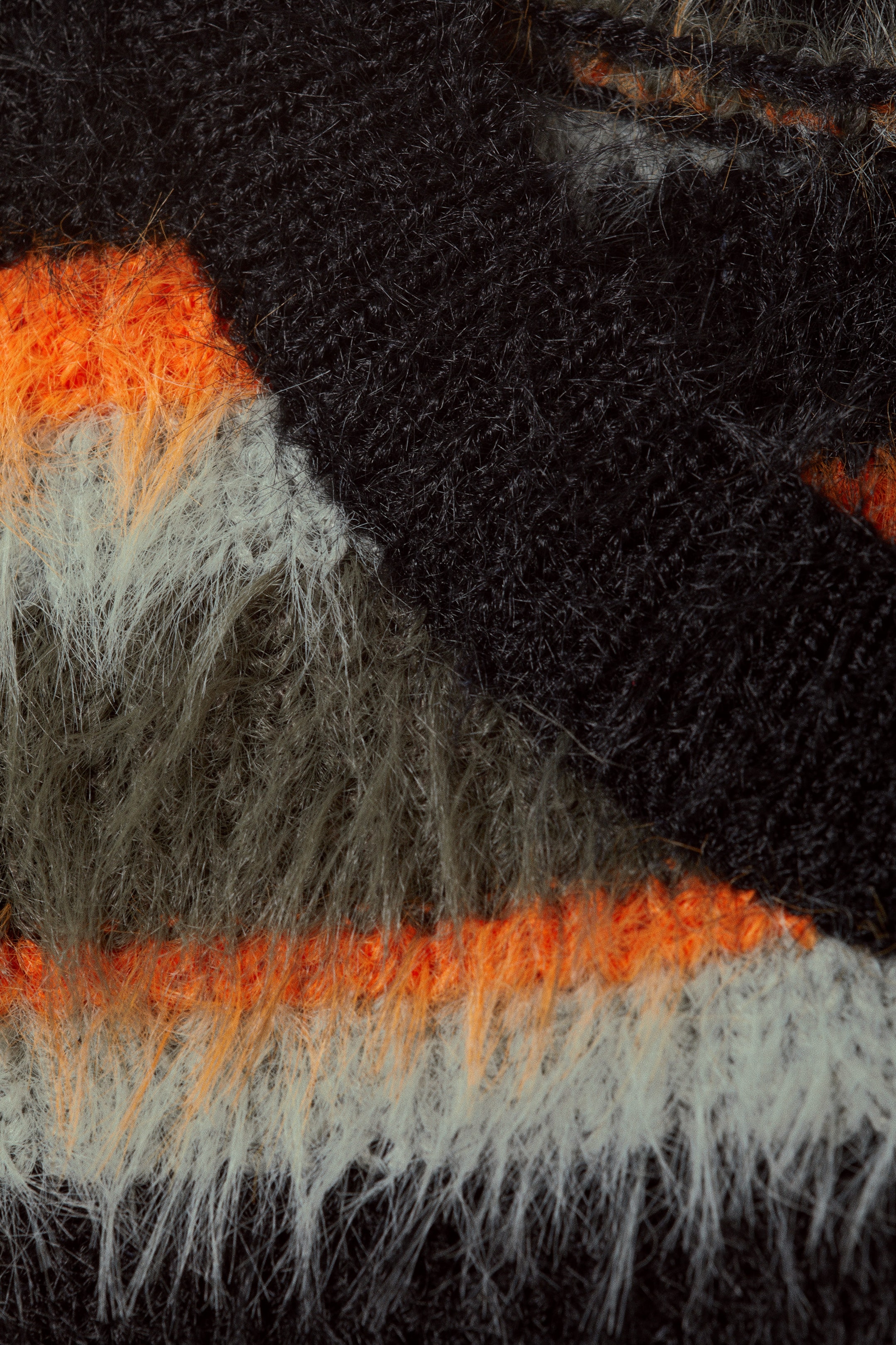 Multicoloured Striped - Striped Hairy Knit Vest - 5