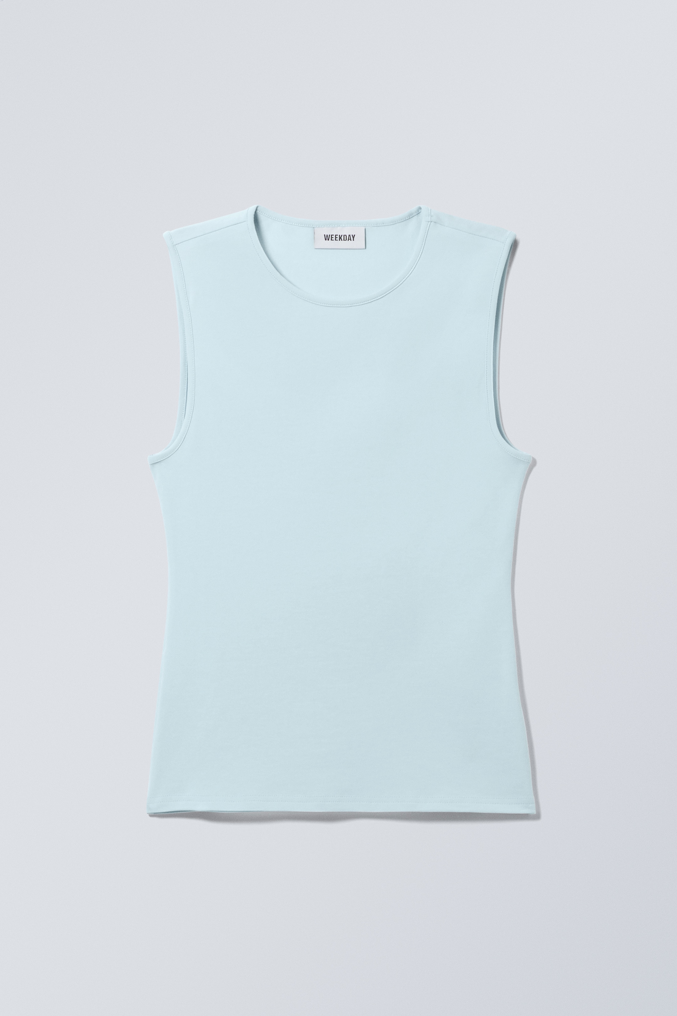 View larger image: Fitted Cotton Tank Top - Light Blue - Ladies | H&M GB 1