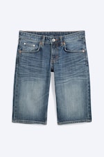 Blue Hymn - Medium Blue - Planet Slim Low Rise Denim Shorts - 3