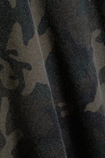 Khaki Green - Camouflage - Mid Rise Printed Maxi Skirt - 4