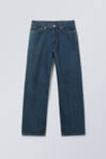 Sapphire Blue - Mörkblå - Galaxy Loose Straight Leg Jeans - 0