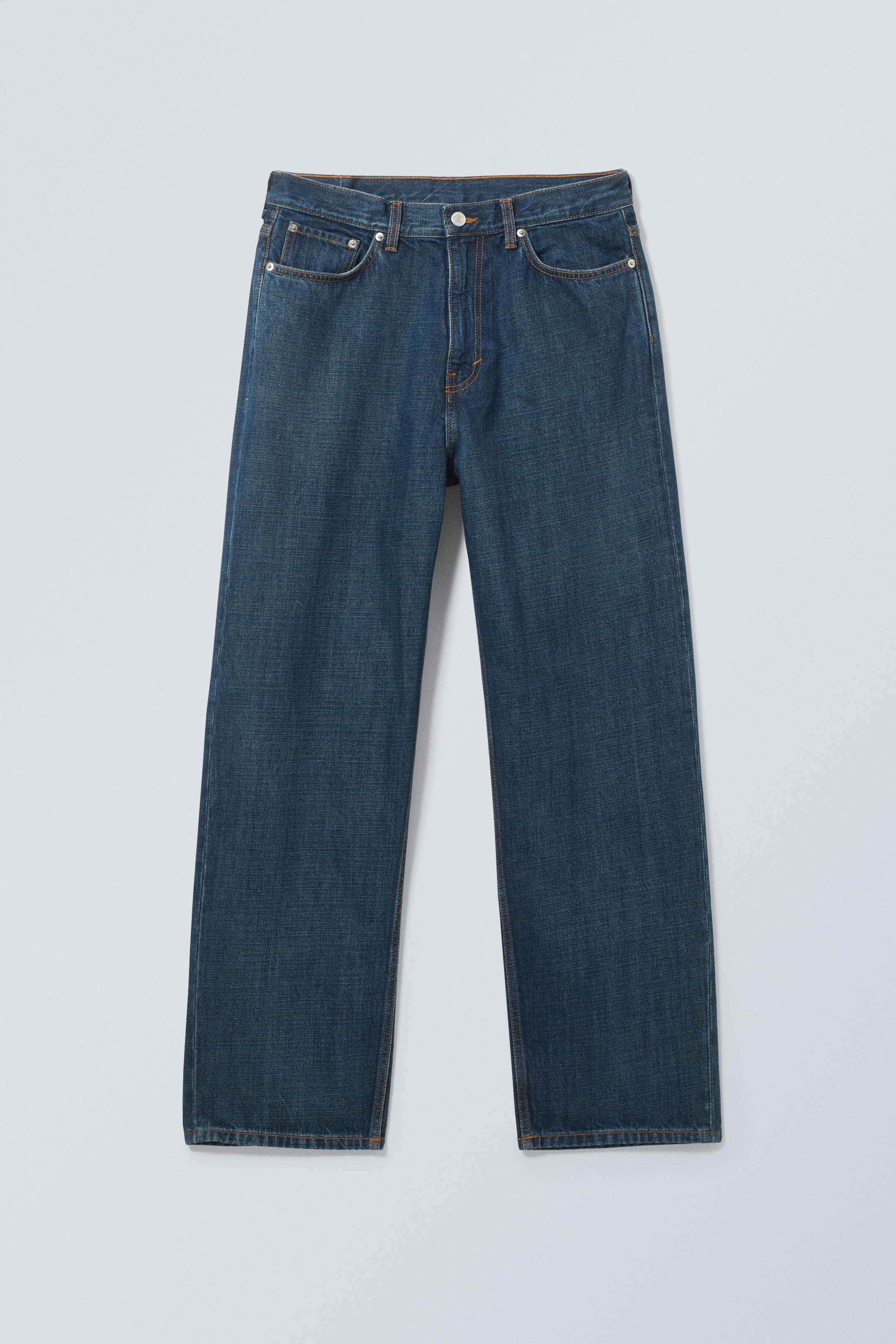 Sapphire Blue - Dunkelblau - Galaxy Mid Waist Loose Straight Jeans - 0